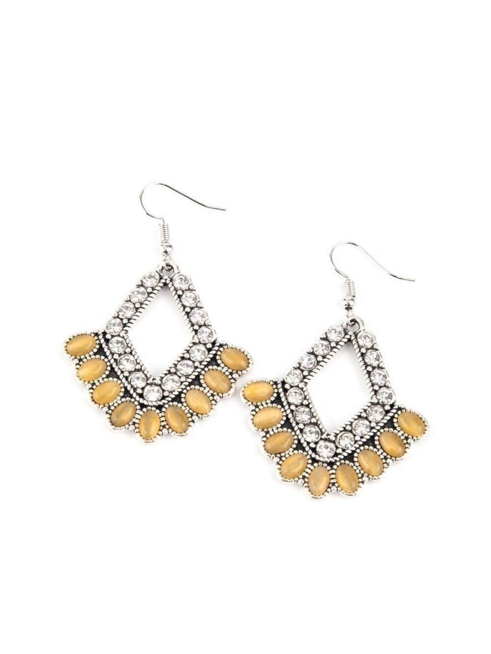 Paparazzi Just BEAM Happy Yellow Earrings